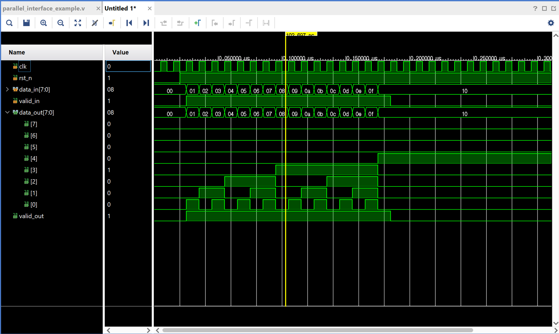 Parallel Interface Waveform